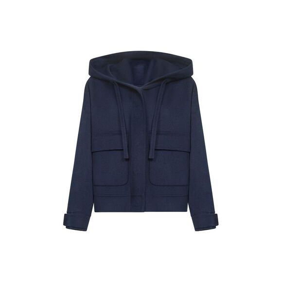 Max Mara Weekend Women Blue Double Gary Hooded Jacket - Picture 1 of 2